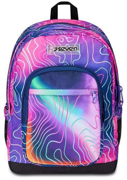 Ученическа раница Seven Freethink Mapset Girl с две отделения и USB порт