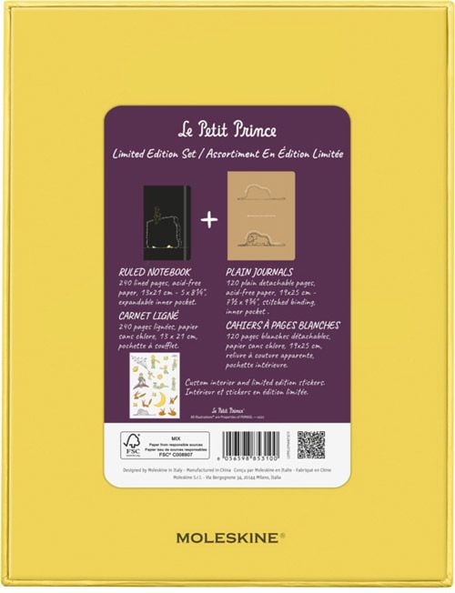 Кутия с тефтер, дневник и рисунки за оцветяване Moleskine Limited Edition Le Petit Prince Elephant