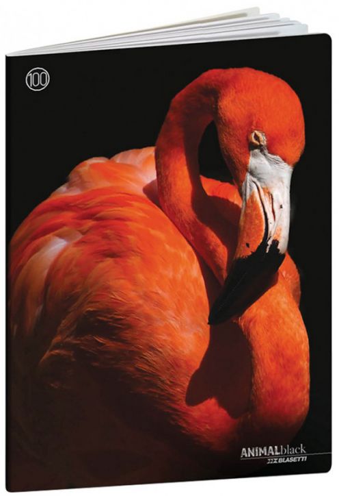 Тетрадка Blasetti Animal Black А4, 36 листа с широки редове