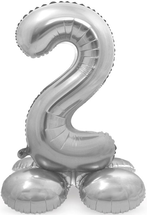 Фолиев балон Folat - Цифра 2, сребърен