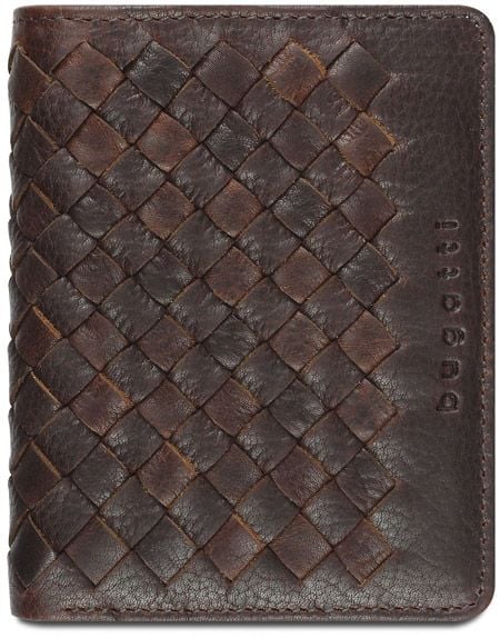 Кожен калъф за кредитни карти Bugatti Woven, кафяв