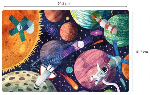 Детски светещ пъзел Apli Kids - Слънчевата система, 104 части