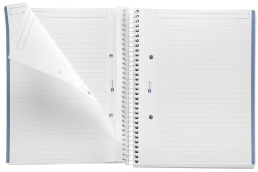 Тетрадка Miquelrius Messages А5 със спирала, 100 листа на широки редове, синя