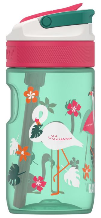 Детска бутилка за вода от тритан Kambukka Lagoon Pink Flamingo, 0.400 л.