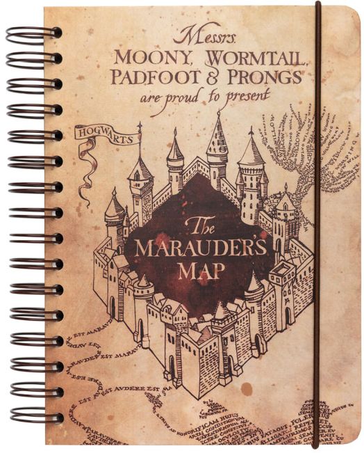 Тефтер Grupo Erik - Harry Potter The Marauders Map със спирала А5