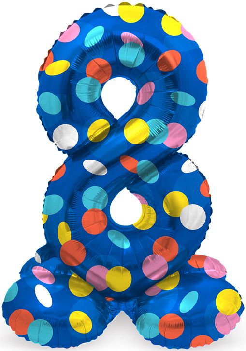Фолиев балон Folat - Цифра 8, цветни точки