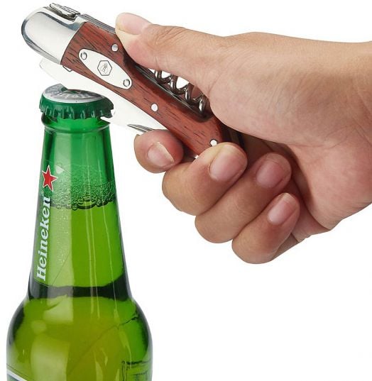 Сгъваем нож с тирбушон Laguiole Foldable Knife With Corkscrew Rosewood