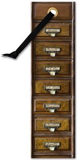 Книгоразделител с панделка Academia - Vintage drawers