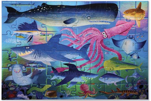 Холограмен пъзел Crocodile Creek: Акули, 60 части