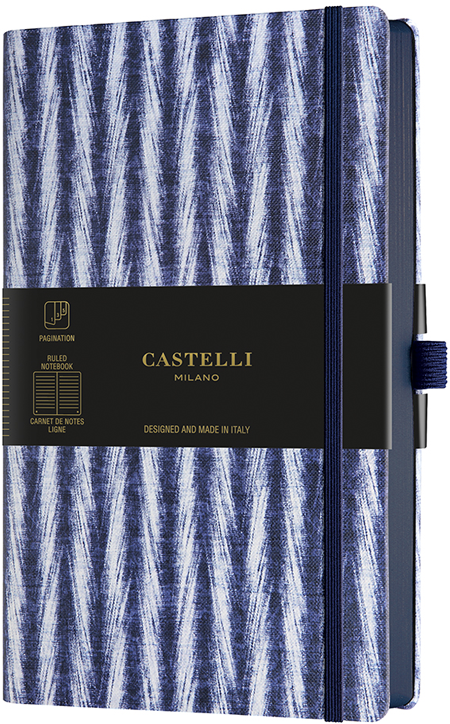 Бележник Castelli Shibori Twill, линирани, 13 х 21 см.