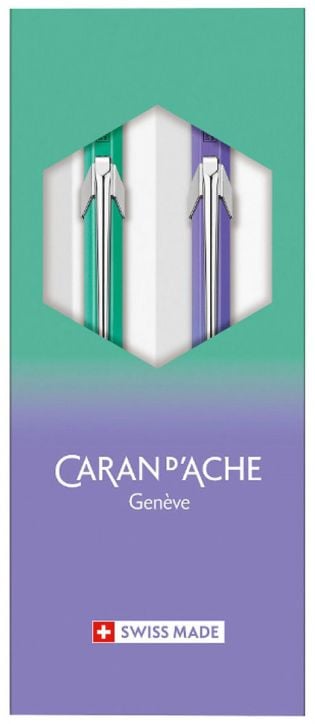 Комплект химикал и автоматичен молив Caran D'Ache 849 & 844 Borealis Special Edition