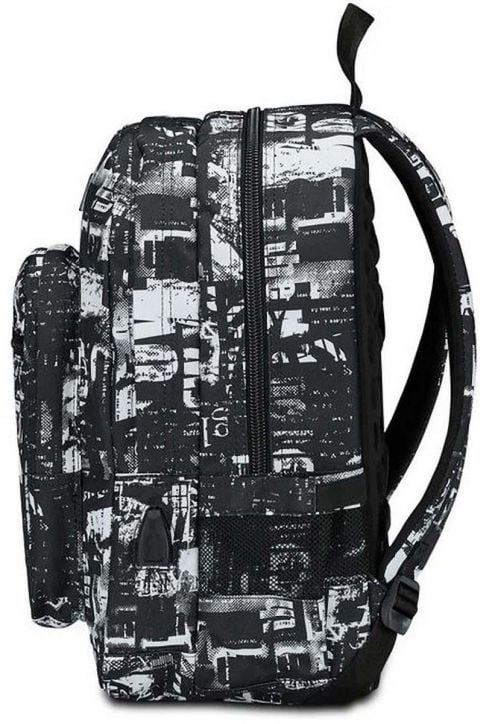 Ученическа раница Seven Freethink Jet Black с две отделения и USB порт