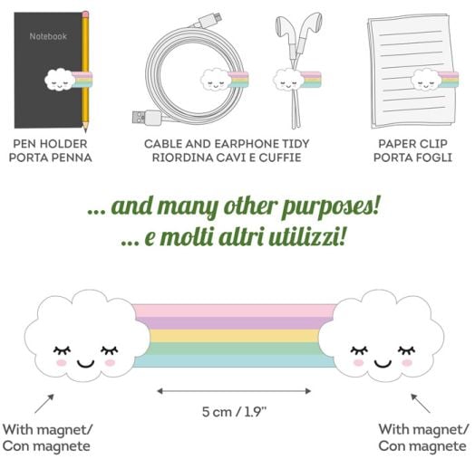 Магнитен клипс Legami - Rainbow