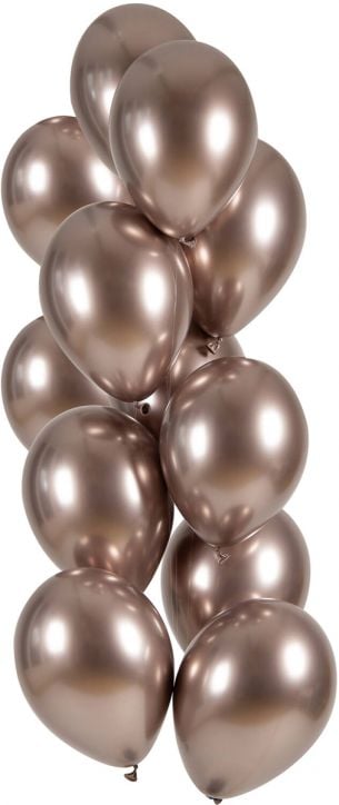 Комплект балони Folat - Ultra Shine Rose Gold, 12 бр.