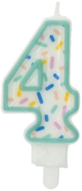 Свещ за рожден ден Folat Sprinkles - Цифра 4