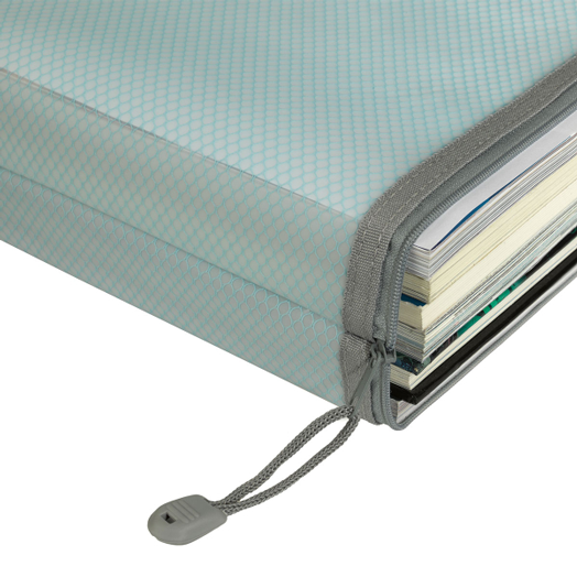 Папка с цип Snopake Mesh Zippa Bag DL, пастелно синя