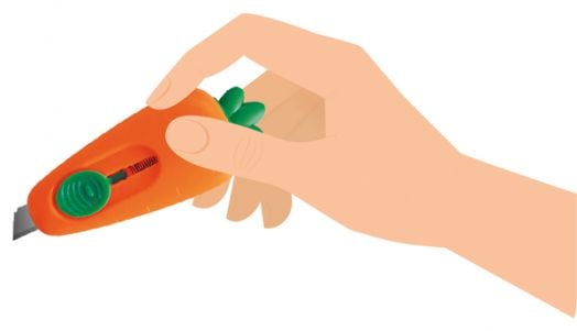 Макетен нож Legami Carrot с изтеглящо се острие
