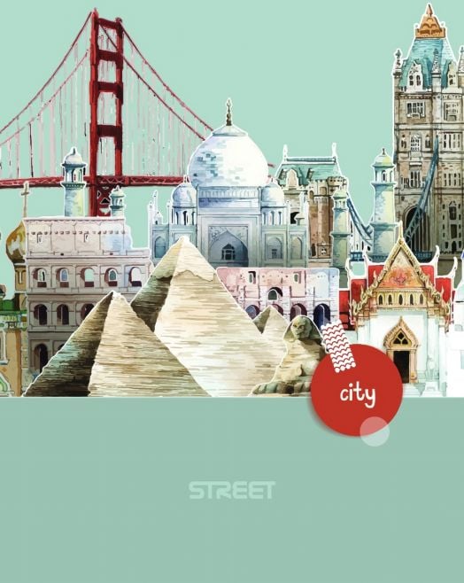 Тетрадка Street City Break А4, 60 листа с широки редове