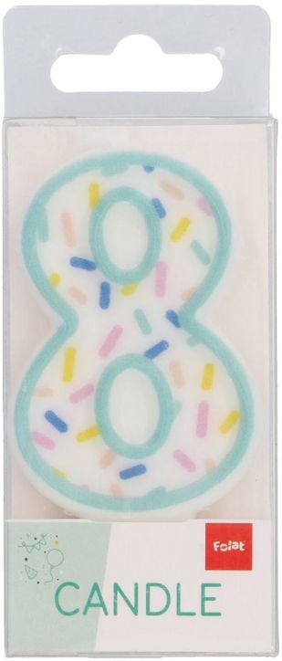 Свещ за рожден ден Folat Sprinkles - Цифра 8