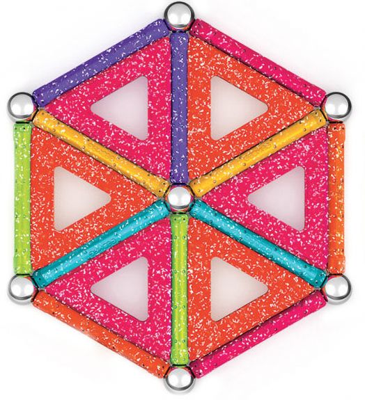 Магнитен конструктор Geomag Classic Panels Glitter, 35 части