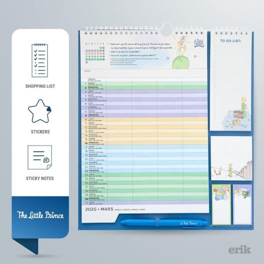 Планер-пад Grupo Erik The Little Prince за 16 месеца - септември 2024 / декември 2025 година