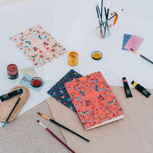 Комплект тефтери Grupo Erik - Frida Kahlo Viva La Vida, 3 бр.