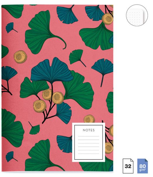 Комплект тефтери Miquelrius Pure Ginkgo, 3 бр.