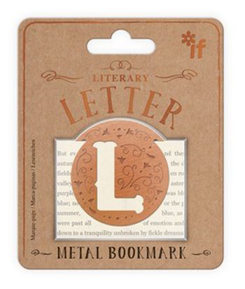 Метален разделител за книга с буква - L