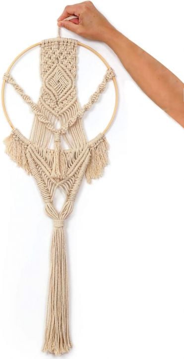 Комплект за макраме с бамбукова рамка Graine Creative