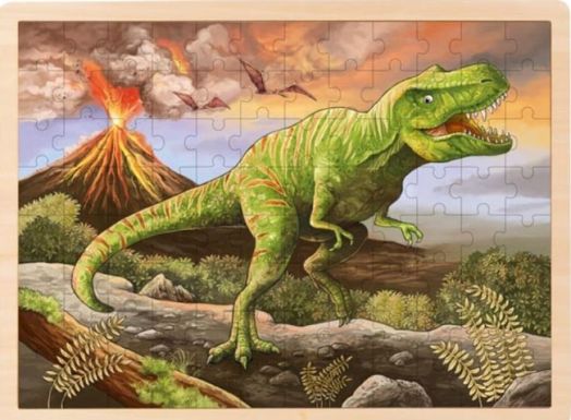 Дървен пъзел Goki - Тиранозавър Рекс