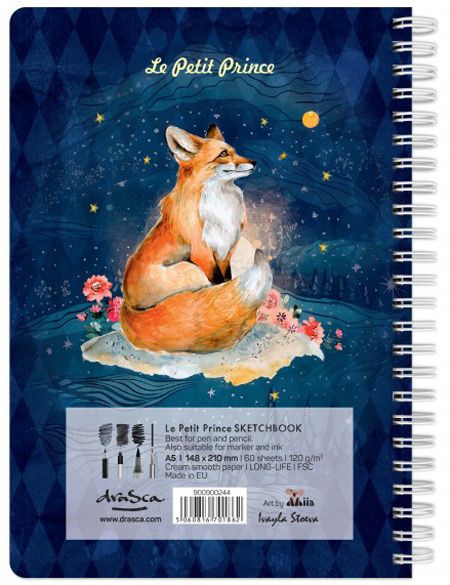 Скицник Drasca Having A Lovely Time: The Little Prince, A5 60 листа
