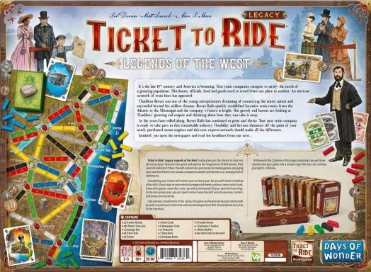 Настолна игра Ticket To Ride Legacy: Legends of the West