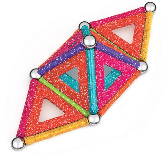 Магнитен конструктор Geomag Classic Panels Glitter, 35 части