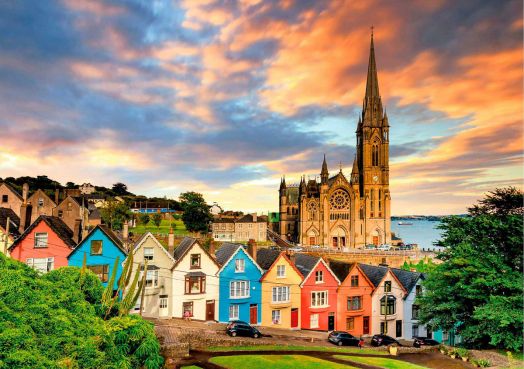 Пъзел Educa: Катедралата Коб в Ирландия, 1000 части