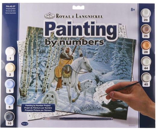 Комплект за лесно рисуване с акрилни бои Royal & Langnickel - Whispering Winds, зимна приказка