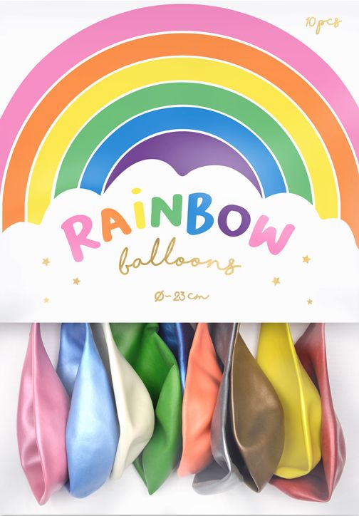 Комплект металик балони PartyDeco, 23 см.