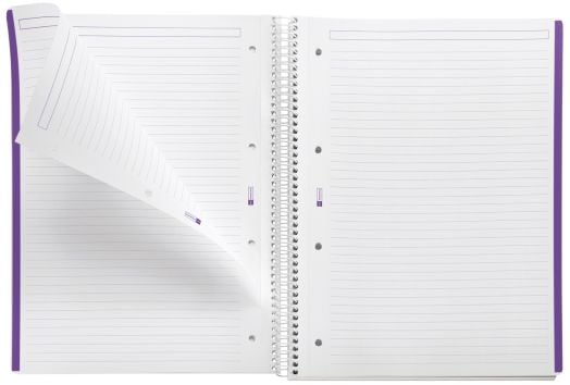 Тетрадка Miquelrius Messages А4 със спирала, 80 листа на широки редове, лилава