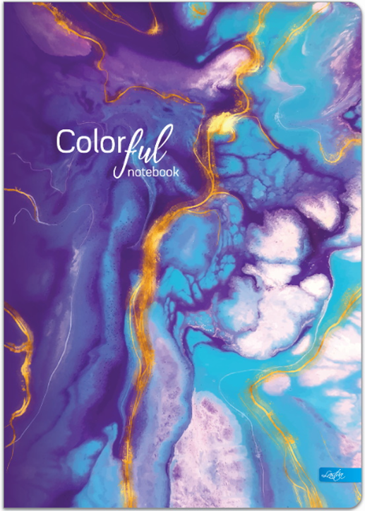 Тетрадка Lastva Colorful, A4, 96 листа, широки редове