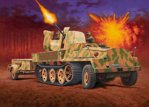 Сглобяем модел Revell - Военен трактор sWS Flak 43