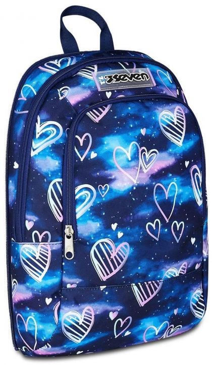 Ученическа раница на колела Seven Detach Heart и телескопична дръжка