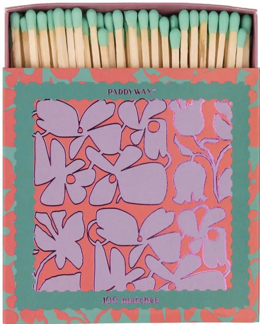 Джъмбо кибритени клечки Paddywax - Abstract Floral, 100 бр.