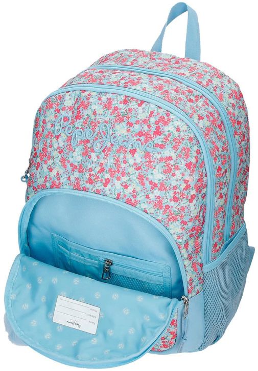 Ученическа раница Pepe Jeans Aide с две отделения и преден заоблен джоб