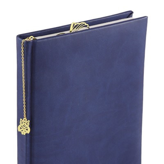 Метален книгоразделител Book Time - Бухал, злато