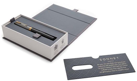 Писалка Parker Royal Sonnet Premium Chiselled Silver & Black GT