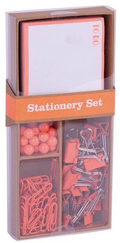 Комплект с принадлежности за бюро Apli Fluor, оранжев