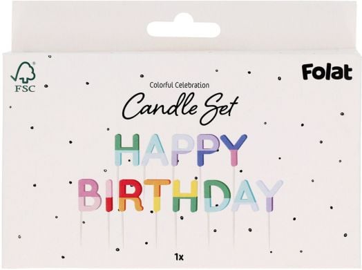 Свещи за рожден ден Folat - Happy Birthday