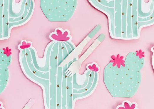 Дървени прибори PartyDeco, Син цвят, 18 бр.