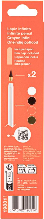 Графитен молив Apli Infinite Neon HB, оранжев