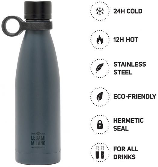 Термо бутилка Legami - Black, 500 мл.