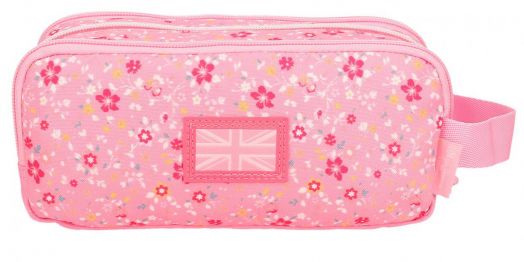 Несесер Pepe Jeans - Alenka Pink с три отделения и ръкохватка